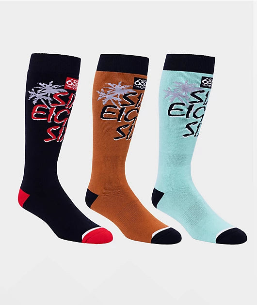 686 Men's Vibes 3 Pack Socks