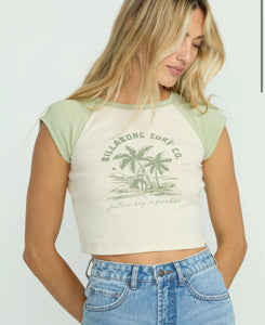 Billabong Women's Paradise Raglan Short Sleeve Knit