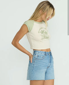 Billabong Women's Paradise Raglan Short Sleeve Knit