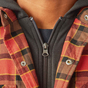 Dickies Men's Water Repellent Flannel Hooded Jacket