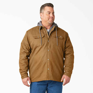 Dickies Men's Water Repellent Duck Hooded Shirt Jacket