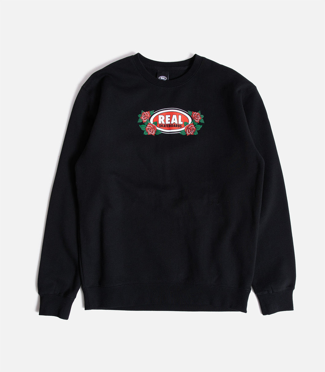Real Skateboards Rose Oval heavyweight Crewnewck
