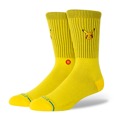 Pokemon X Stance Pikachu Crew Sock