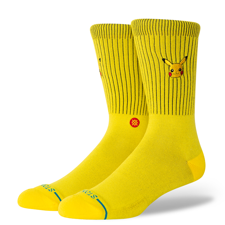 Pokemon X Stance Pikachu Crew Sock