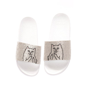 RIPNDIP Lord Nermal Rhinestone Slides