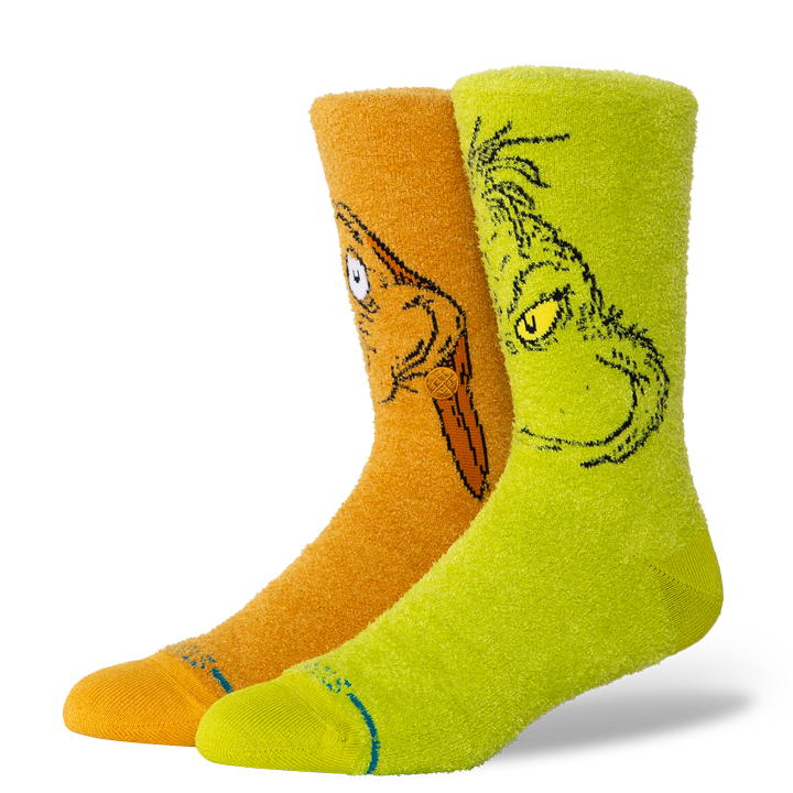 The Grinch x Stance The Grinch and Max Crew Sock