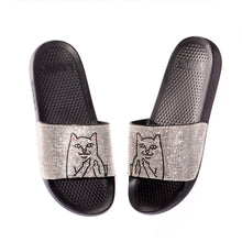 Load image into Gallery viewer, RIPNDIP Lord Nermal Rhinestone Slides
