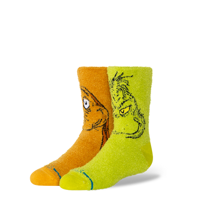 The Grinch x Stance Youth The Grinch and Max Crew Sock