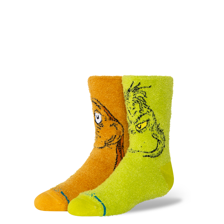 The Grinch x Stance Youth The Grinch and Max Crew Sock