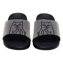 Load image into Gallery viewer, RIPNDIP Lord Nermal Rhinestone Slides