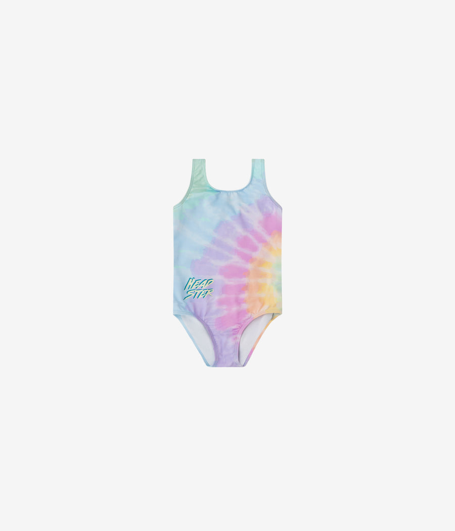 Headster Tie Dye Pink One Piece Swim Suit