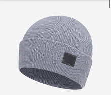 Load image into Gallery viewer, Love Your Melon Light Gray Mini Patch Summer Cuffed Beanie