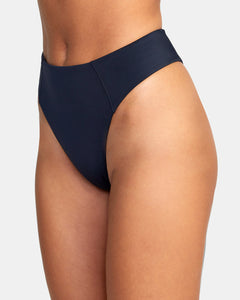 RVCA Solid High Rise Cheeky Swim Bottoms